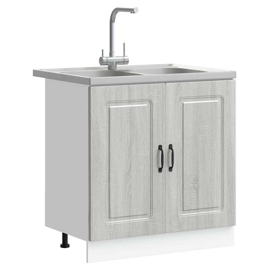 vidaXL Küchenschrank mit Tür Kalmar Graues Sonoma 80 x 46 x 81.5 cm