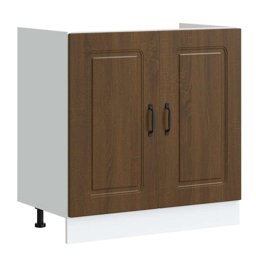 vidaXL Küchenschrank Kalmar Braun Eichen-Optik 80 x 46 x 81.5 cm