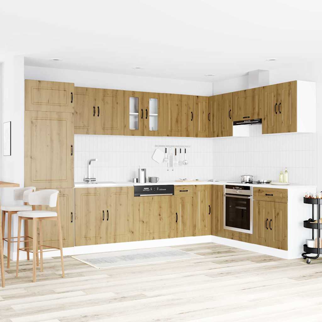vidaXL Küchenschrank mit Tür Kalmar Artisan-Eiche 80 x 46 x 81.5 cm