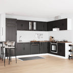 vidaXL Waschbecken-Unterschrank Lucca 2 pcs Schwarz Holzwerkstoff