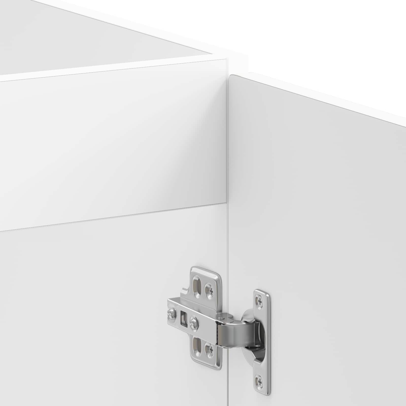 vidaXL Waschbecken-Unterschrank mit Tür Lucca 2 pcs Hochglanz Weiß