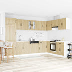 vidaXL Waschbecken-Unterschrank Lucca 2 pcs Sonoma-Eiche Holzwerkstoff