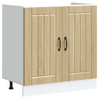 vidaXL Waschbecken-Unterschrank Lucca 2 pcs Sonoma-Eiche Holzwerkstoff