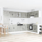 vidaXL Waschbecken-Unterschrank Lucca 2 pcs Beton Grau Holzwerkstoff