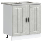 vidaXL Waschbecken-Unterschrank Lucca 2 pcs Beton Grau Holzwerkstoff