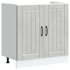 vidaXL Waschbecken-Unterschrank Lucca 2 pcs Beton Grau Holzwerkstoff