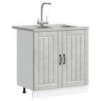 vidaXL Waschbecken-Unterschrank Lucca 2 pcs Beton Grau Holzwerkstoff