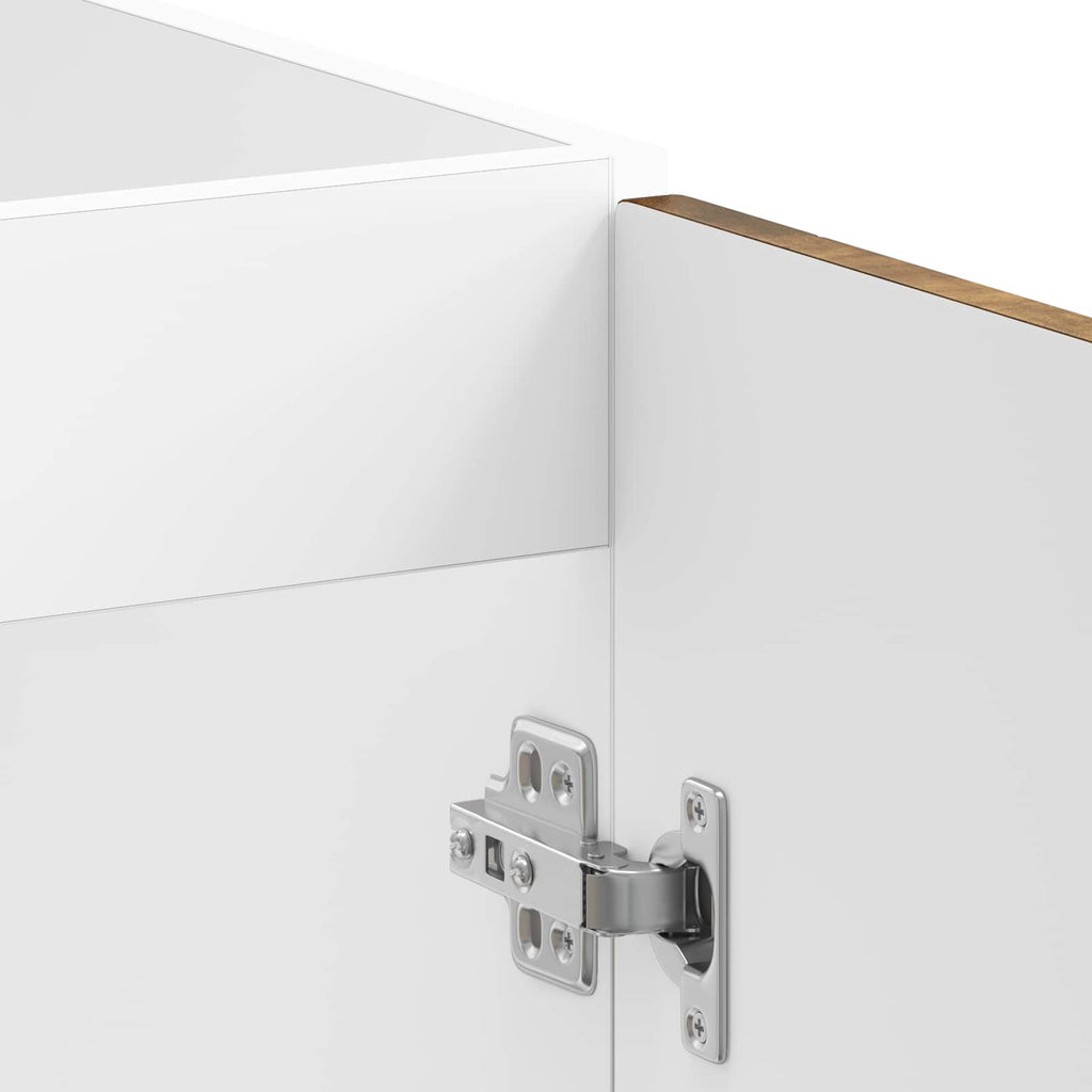 vidaXL Waschbecken-Unterschrank mit Tür Lucca 2 pcs Geräucherte Eiche