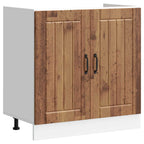 vidaXL Waschbecken-Unterschrank Lucca 2 pcs Altholz Holzwerkstoff