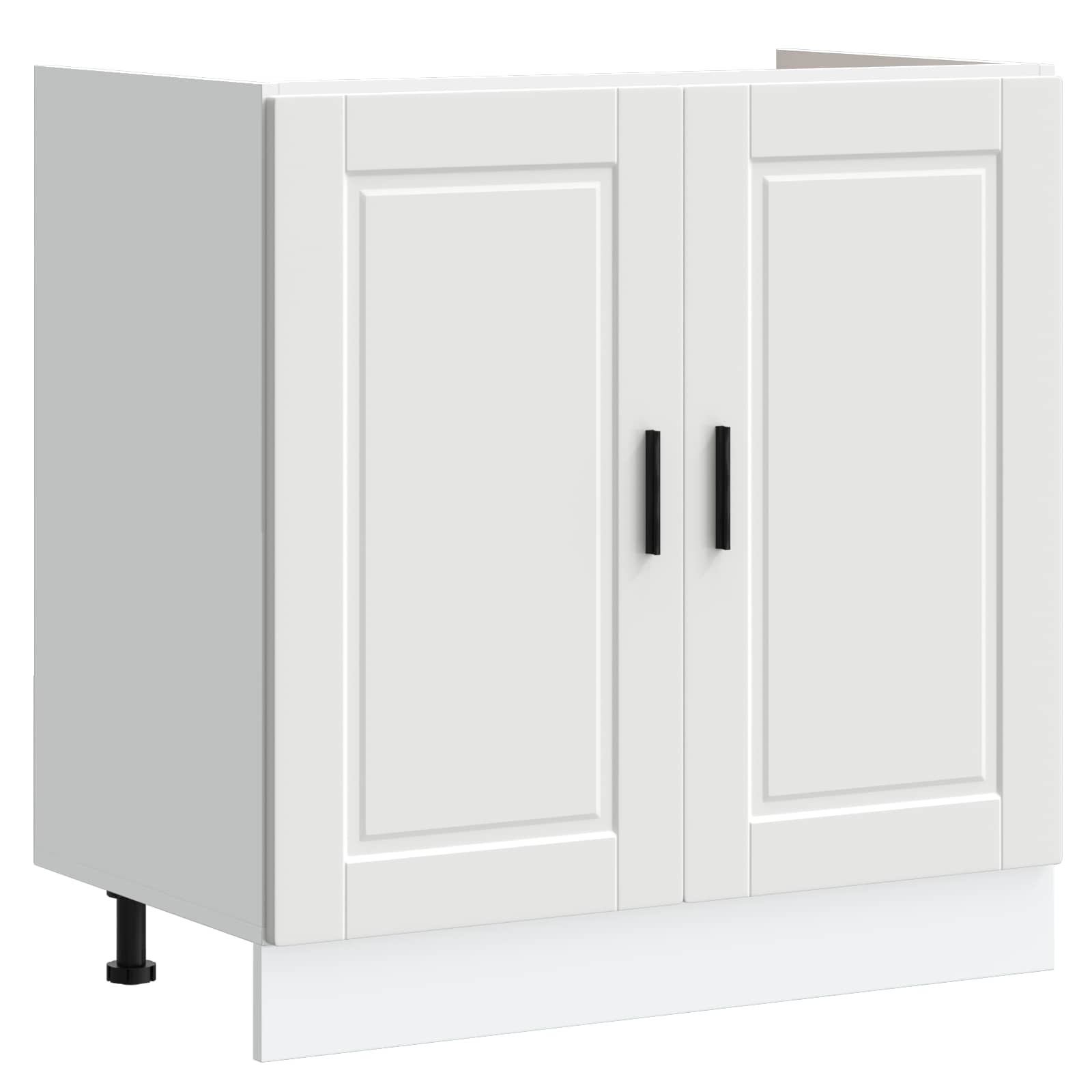 vidaXL Waschbecken-Unterschrank mit Tür Porto 2 pcs Weiß Holzwerkstoff