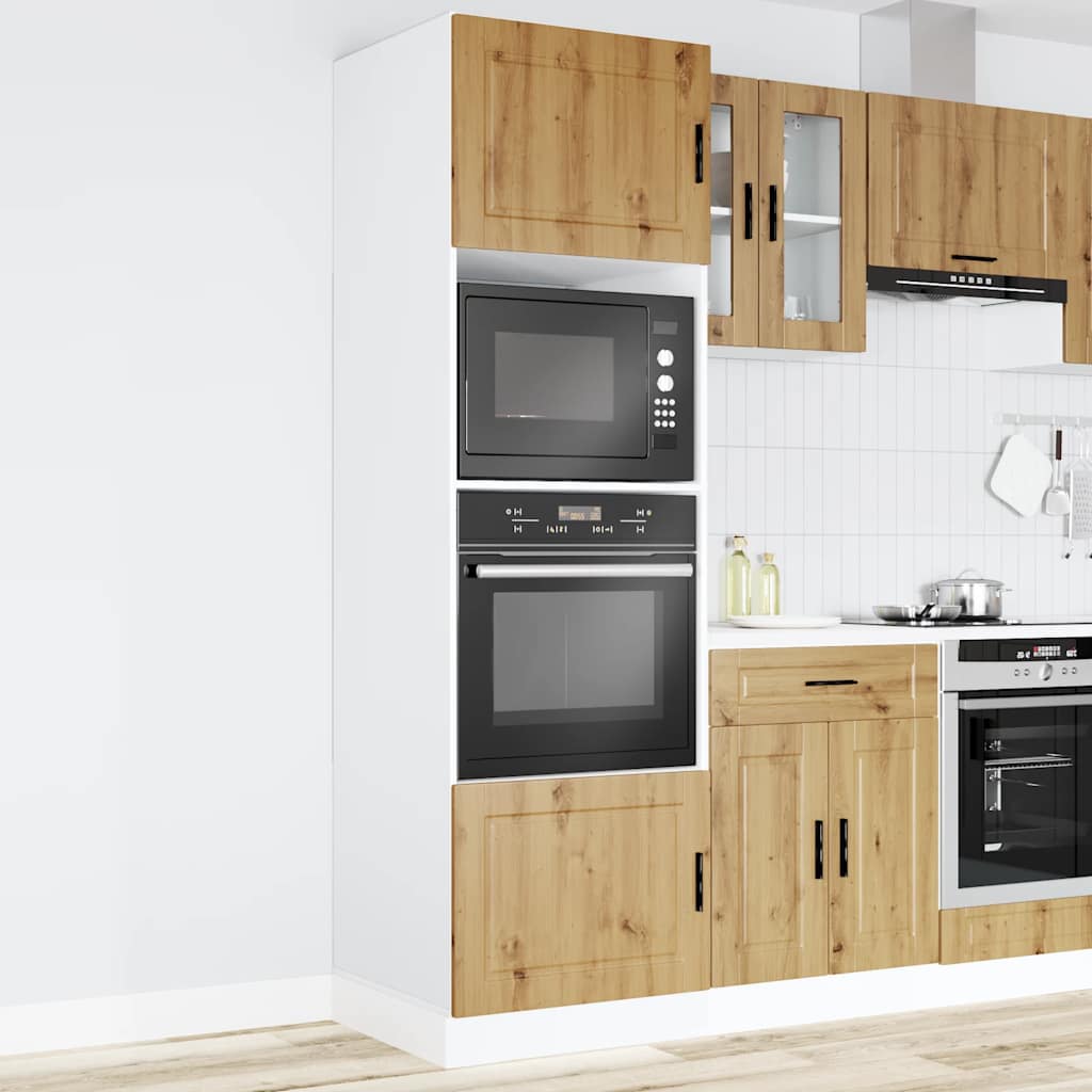 vidaXL Herdumbauschränke 2 Stk. Porto Artisan-Eiche Holzwerkstoff
