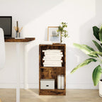 vidaXL Bücherregal Räuchereiche 40x24x76 cm Holzwerkstoff