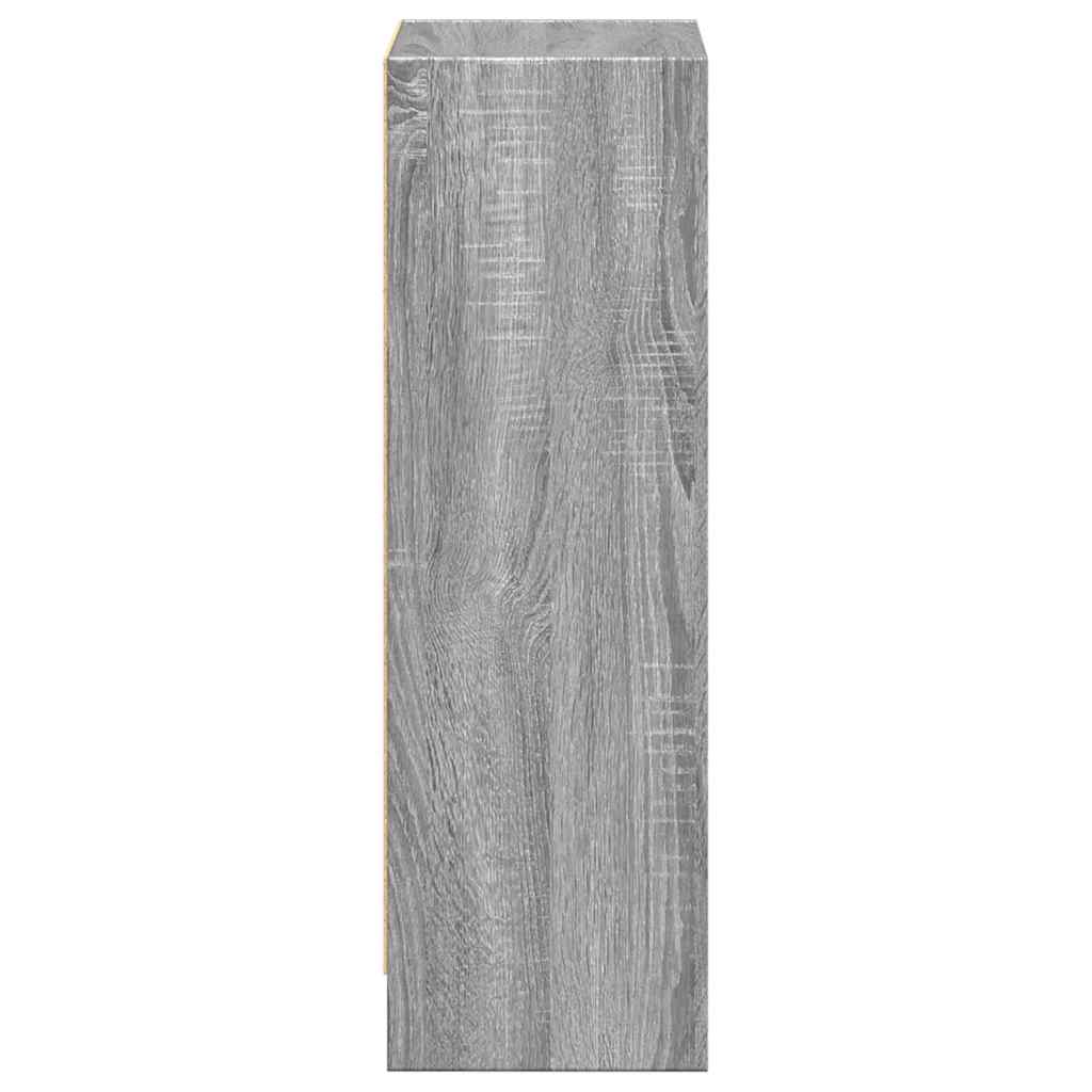 vidaXL Bücherregal Grau Sonoma 40x24x76 cm Holzwerkstoff