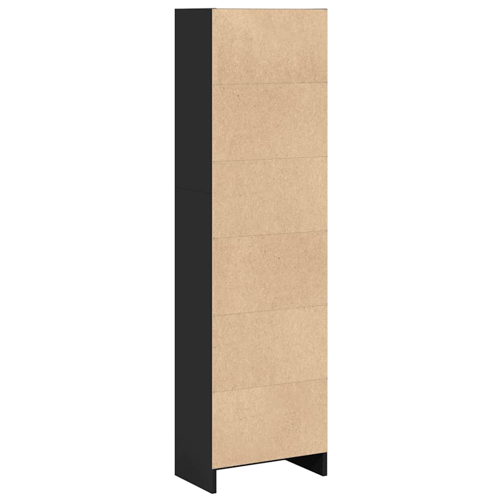 vidaXL Bücherregal Schwarz 40x24x143 cm Holzwerkstoff