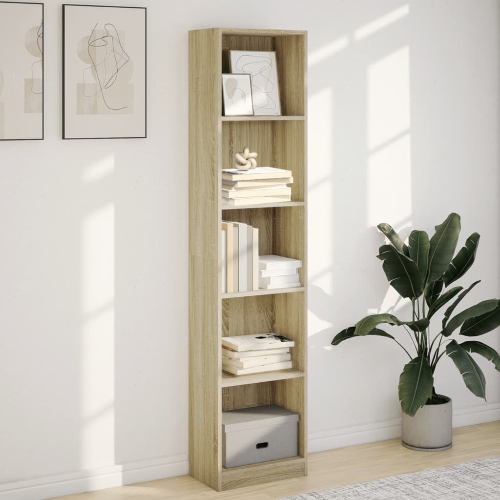 vidaXL Bücherregal Sonoma-Eiche 40x24x176 cm Holzwerkstoff