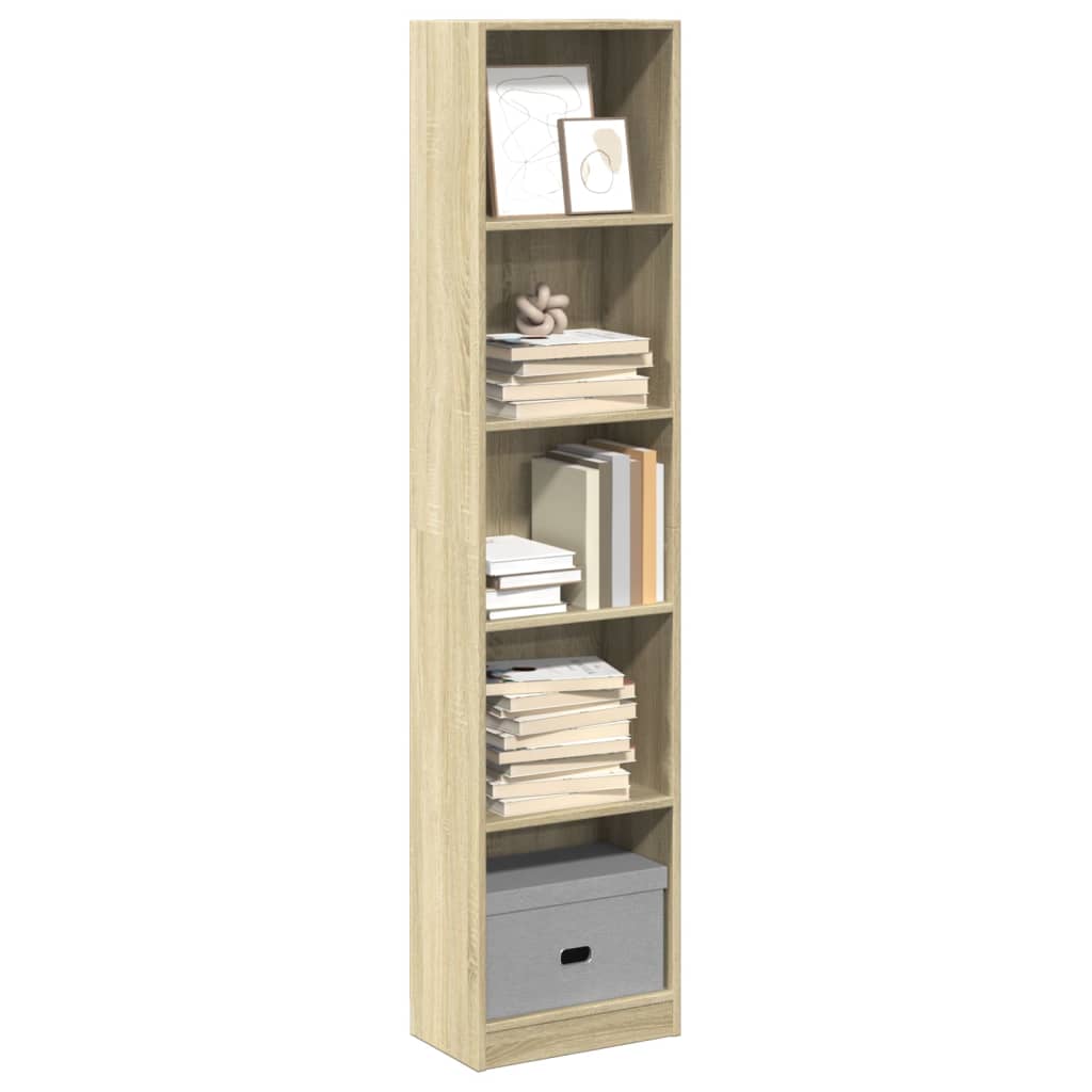 vidaXL Bücherregal Sonoma-Eiche 40x24x176 cm Holzwerkstoff