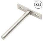 vidaXL Regalträger Schwebend 12 Stk. Unsichtbar Ø10x100 mm
