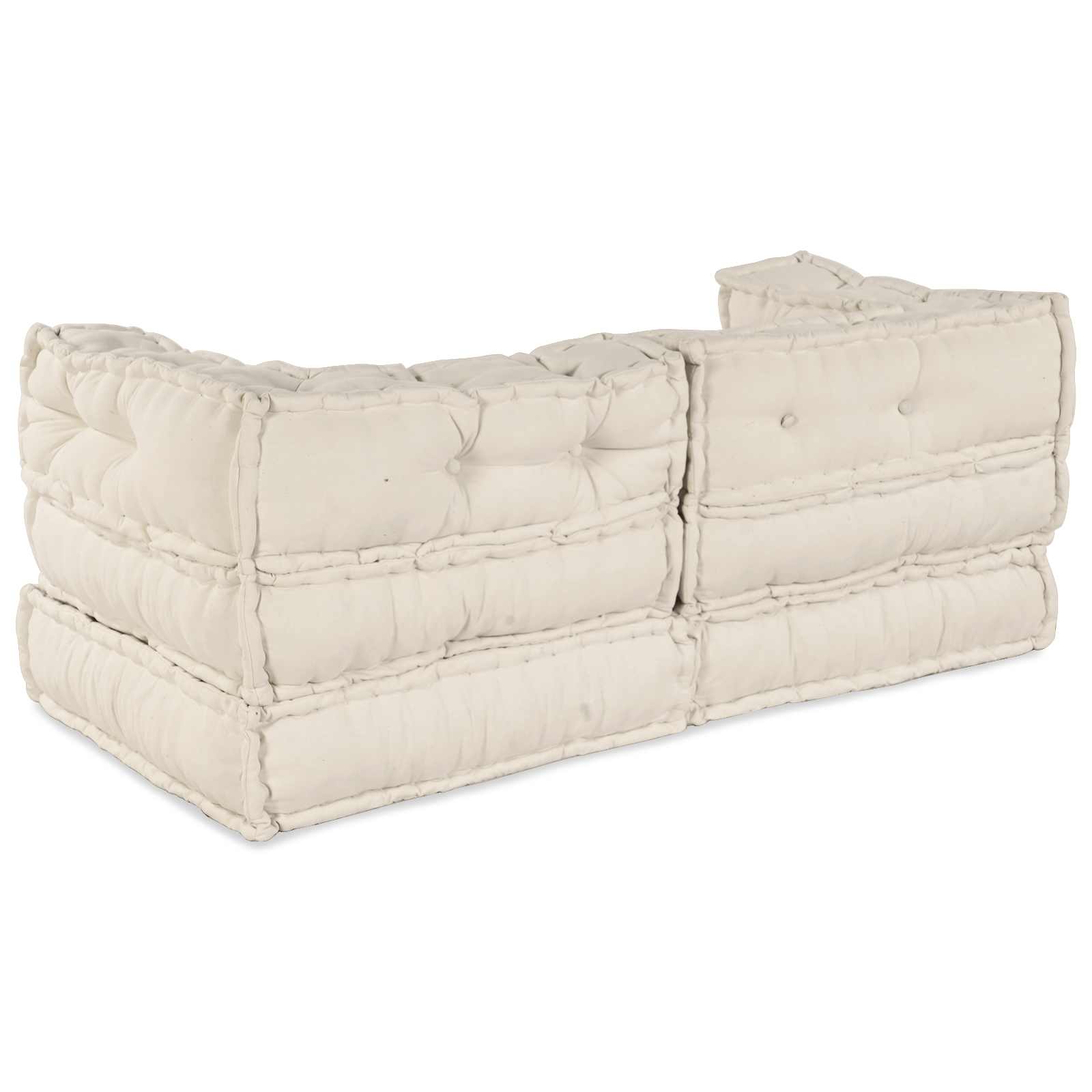 vidaXL Modulare Sofagarnitur 2 pcs Creme 140 x 70 x 56 cm Stoff