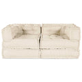 vidaXL Modulare Sofagarnitur 2 pcs Creme 140 x 70 x 56 cm Stoff