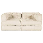 vidaXL Modulare Sofagarnitur 2 pcs Creme 140 x 70 x 56 cm Stoff