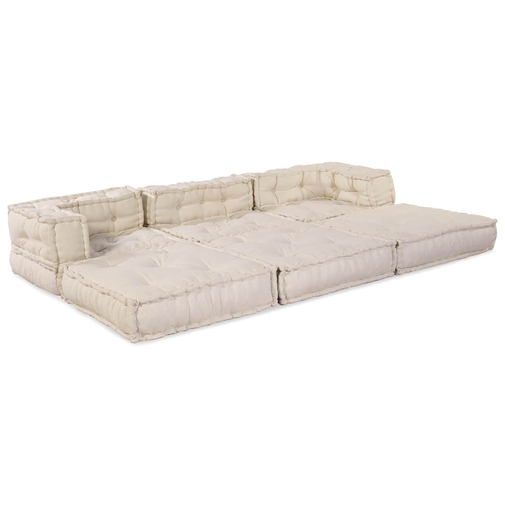 vidaXL Modulare Sofagarnitur 3 pcs Creme Stoff