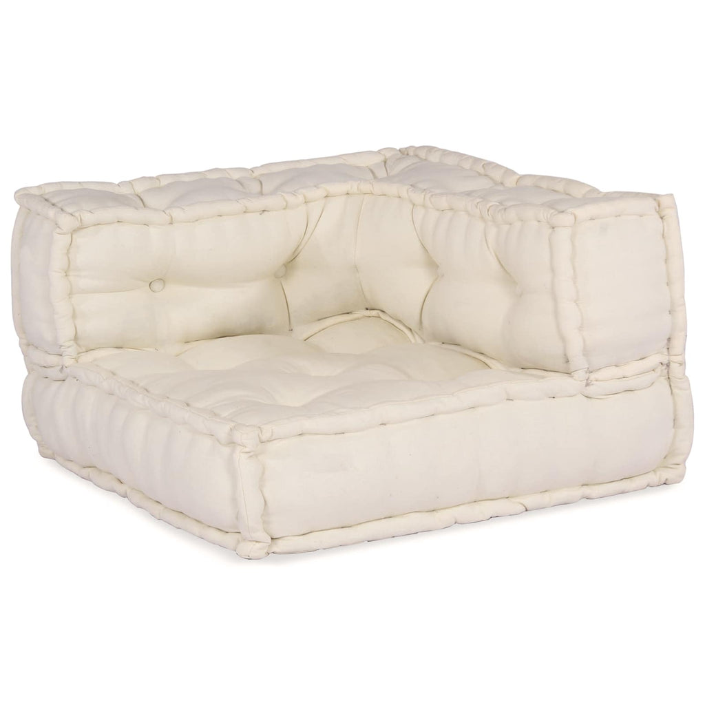 vidaXL Modulare Sofagarnitur 4 pcs Creme Stoff