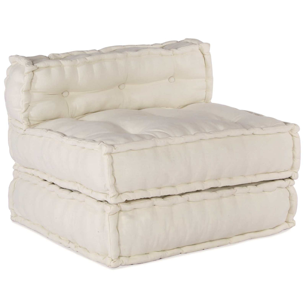 vidaXL Modulare Sofagarnitur 4 pcs Creme Stoff