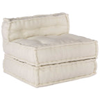 vidaXL Modulare Sofagarnitur 4 pcs Creme Stoff