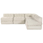 vidaXL Modulare Sofagarnitur 4 pcs Creme Stoff