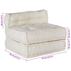 vidaXL Modulare Sofagarnitur 4 pcs Creme Stoff