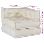 vidaXL Modulare Sofagarnitur 4 pcs Creme Stoff