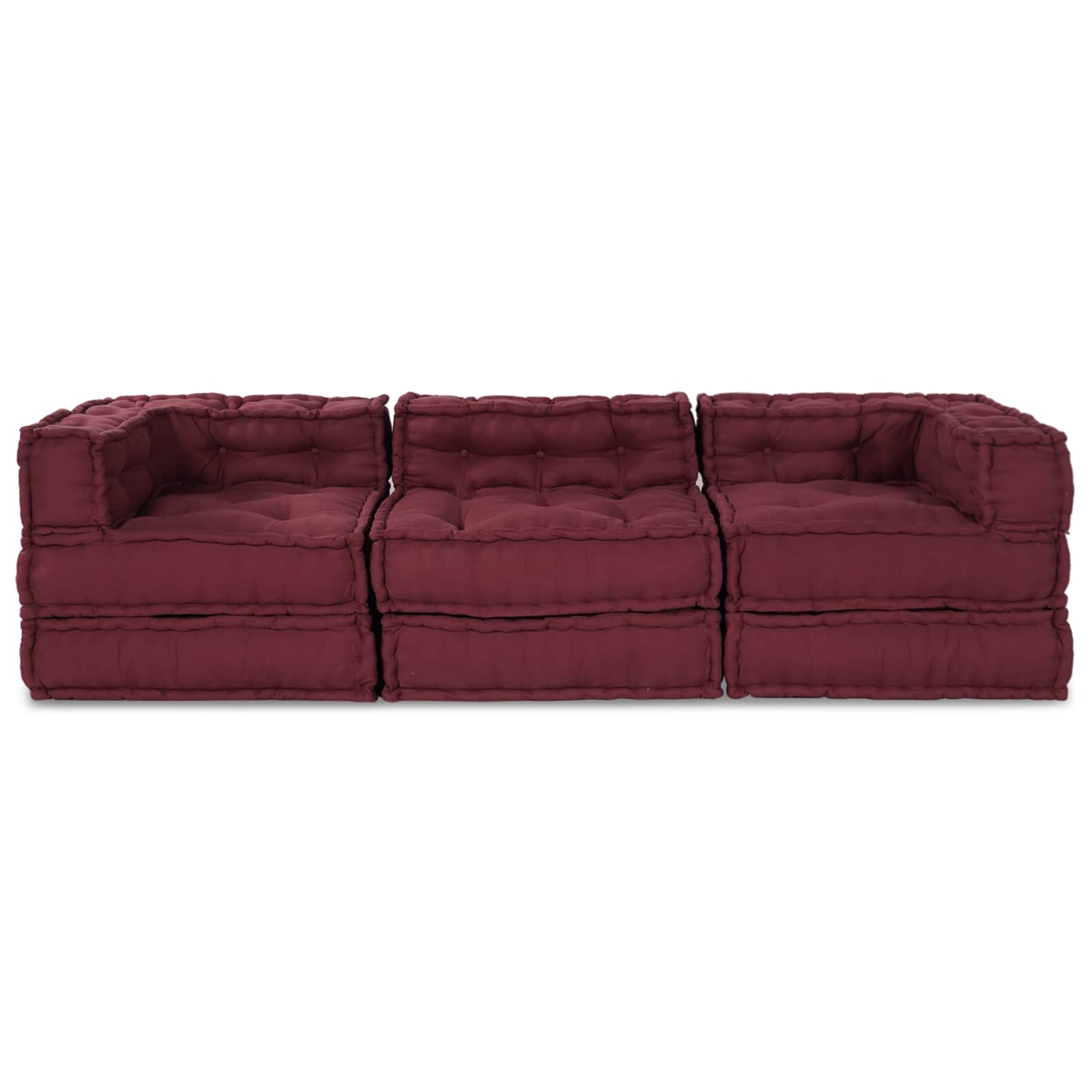 vidaXL Modulare Sofagarnitur 3 pcs Kastanienbraun Stoff