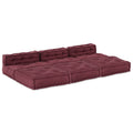 vidaXL Modulare Sofagarnitur 4 pcs Kastanienbraun Stoff