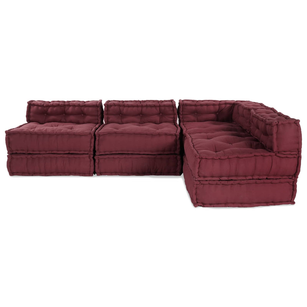 vidaXL Modulare Sofagarnitur 4 pcs Kastanienbraun Stoff