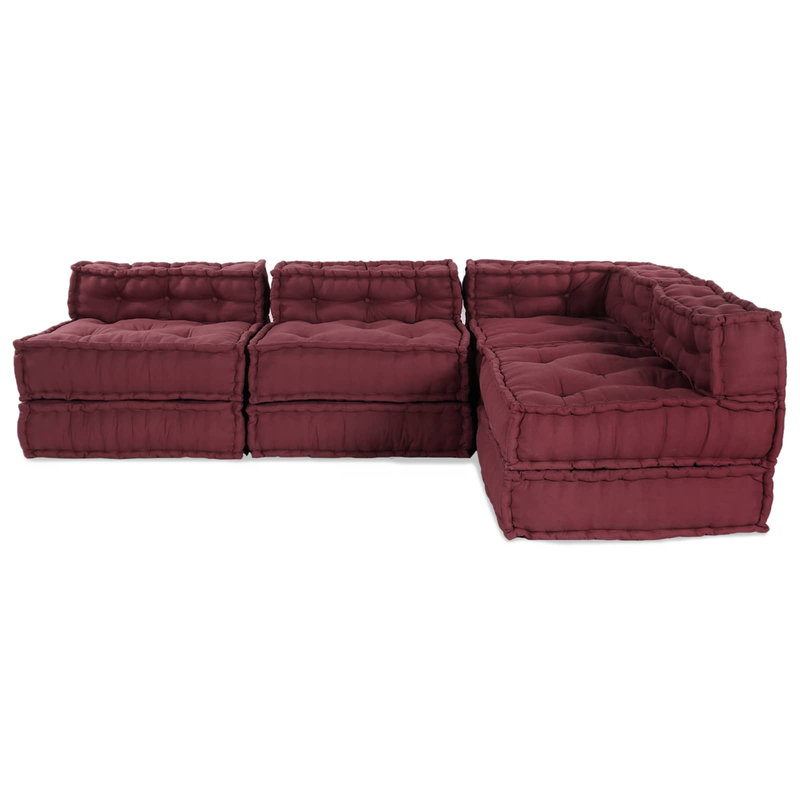 vidaXL Modulare Sofagarnitur 4 pcs Kastanienbraun Stoff