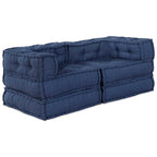vidaXL Modulare Sofagarnitur 2 pcs Indigo 140 x 70 x 56 cm Stoff