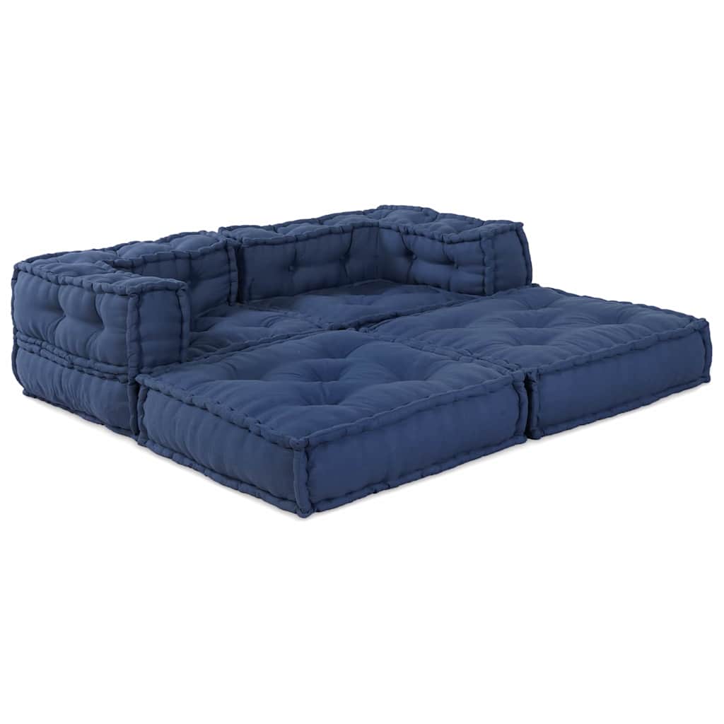 vidaXL Modulare Sofagarnitur 2 pcs Indigo 140 x 70 x 56 cm Stoff
