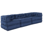 vidaXL Modulare Sofagarnitur 3 pcs Indigo Stoff