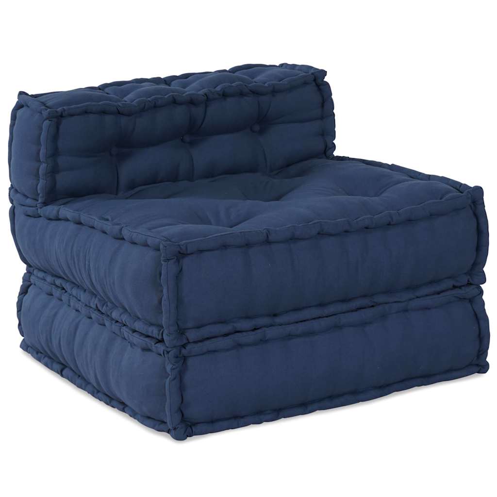 vidaXL Modulare Sofagarnitur 3 pcs Indigo Stoff