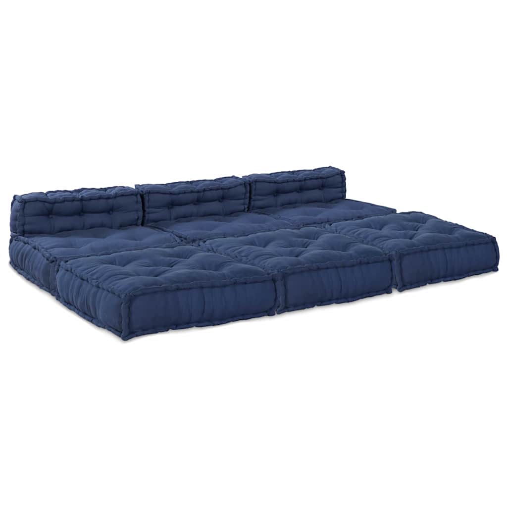vidaXL Modulare Sofagarnitur 4 pcs Indigo Stoff