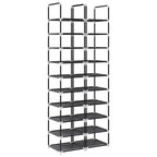 vidaXL Schuhregale 2 Stk. 10 Ebenen Schwarz 33x33x174 cm Vliesstoff