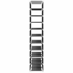 vidaXL Schuhregale 2 Stk. 10 Ebenen Schwarz 33x33x174 cm Vliesstoff