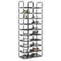 vidaXL Schuhregale 2 Stk. 10 Ebenen Schwarz 33x33x174 cm Vliesstoff
