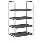 vidaXL Schuhregal 4 Ebenen Schwarz 44x28x77 cm Vliesstoff