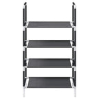 vidaXL Schuhregal 4 Ebenen Schwarz 44x28x77 cm Vliesstoff