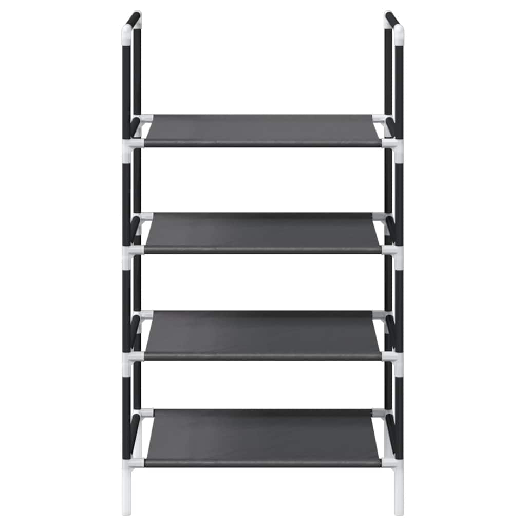 vidaXL Schuhregal 4 Ebenen Schwarz 44x28x77 cm Vliesstoff