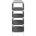 vidaXL Schuhregal 4 Ebenen Schwarz 44x28x77 cm Vliesstoff