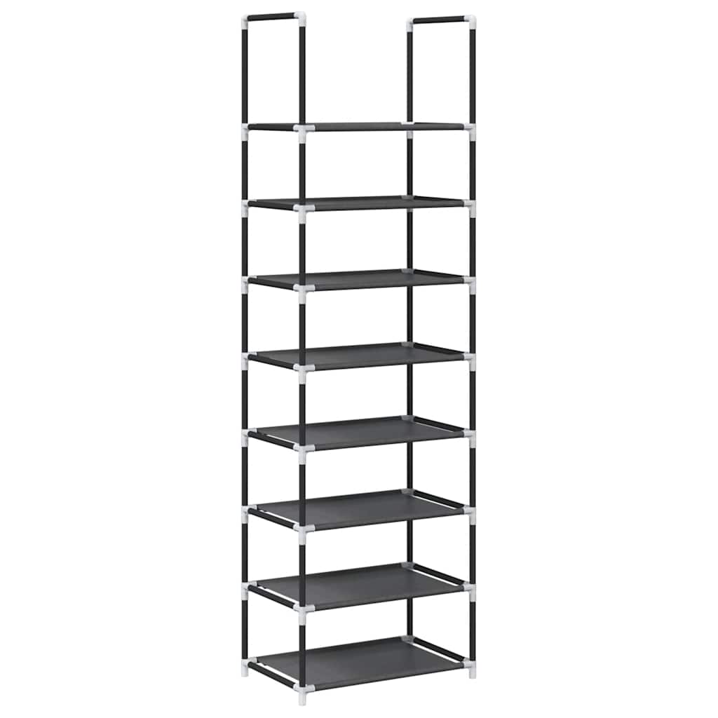vidaXL Schuhregal 8-stöckig Schwarz 44x28x145 cm Vliesstoff