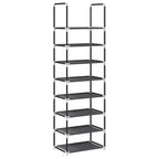 vidaXL Schuhregal 8-stöckig Schwarz 44x28x145 cm Vliesstoff