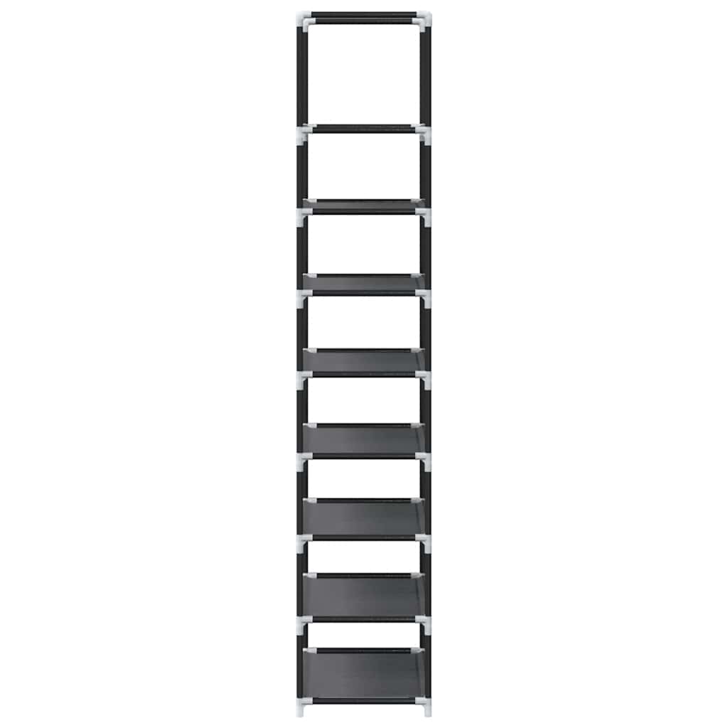 vidaXL Schuhregal 8-stöckig Schwarz 44x28x145 cm Vliesstoff